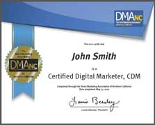 Certified Digital Marketer certificate for wall mount