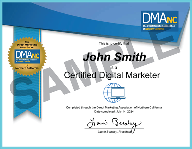 Certified Digital Marketer certificate for wall mount